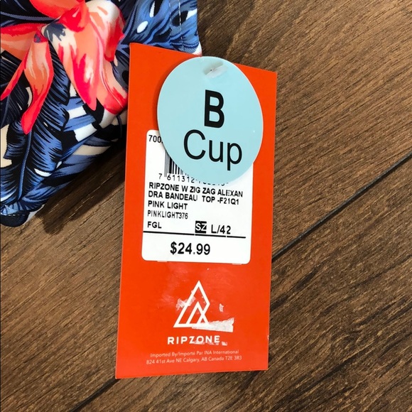 NWT Ripzone Alexandra Bandeau Swim Top Size L - Picture 5 of 6
